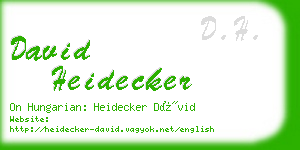 david heidecker business card
